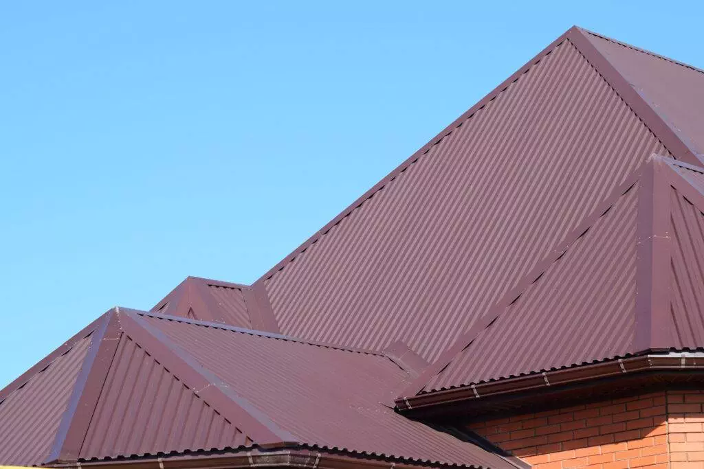 metal sheet roof on home