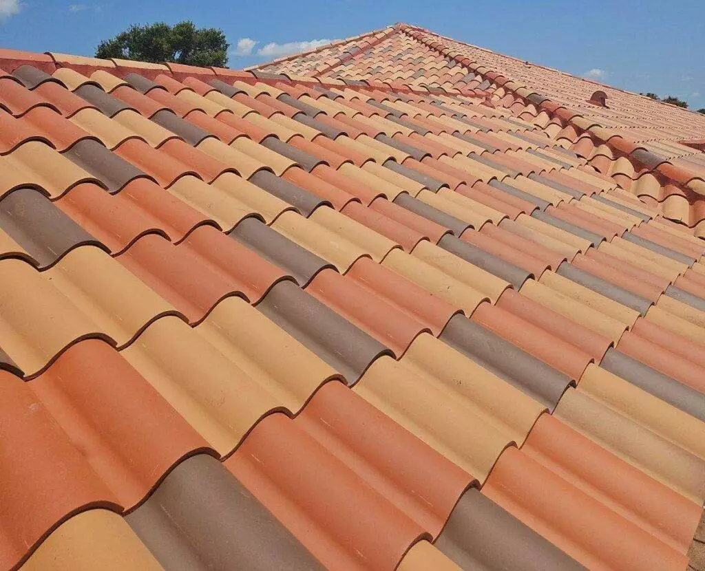 tool roof with multiple colors, finished look after a reroof
